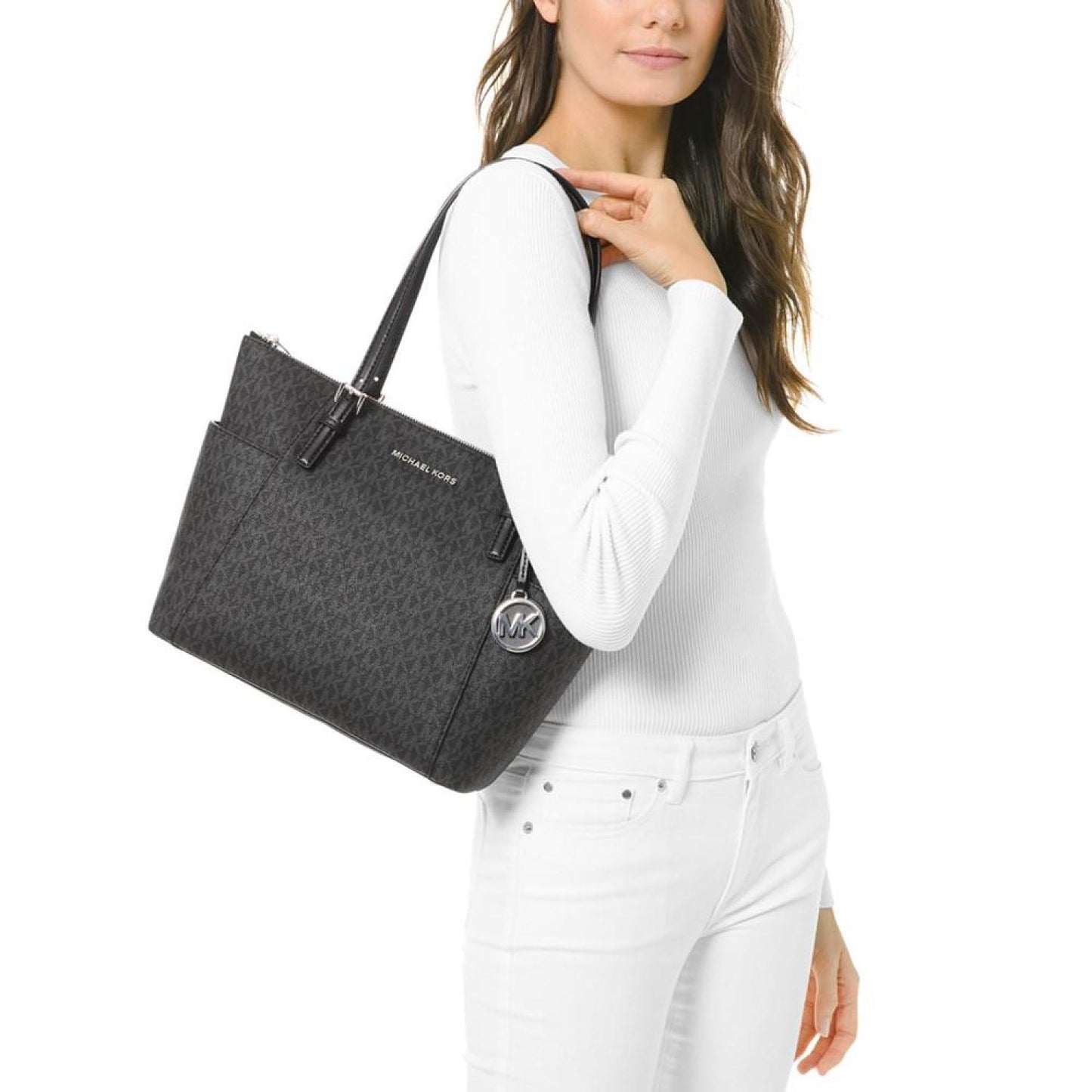 Logo Jet Set East West Top Zip Tote