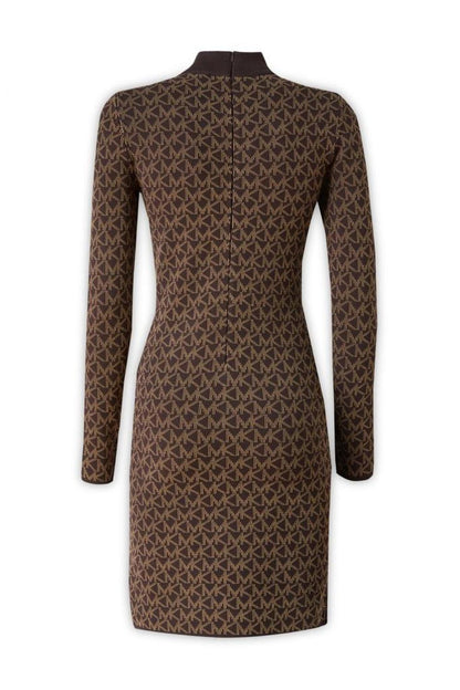 Michael Michael Kors All-Over Logo Jacquard Mini Dress