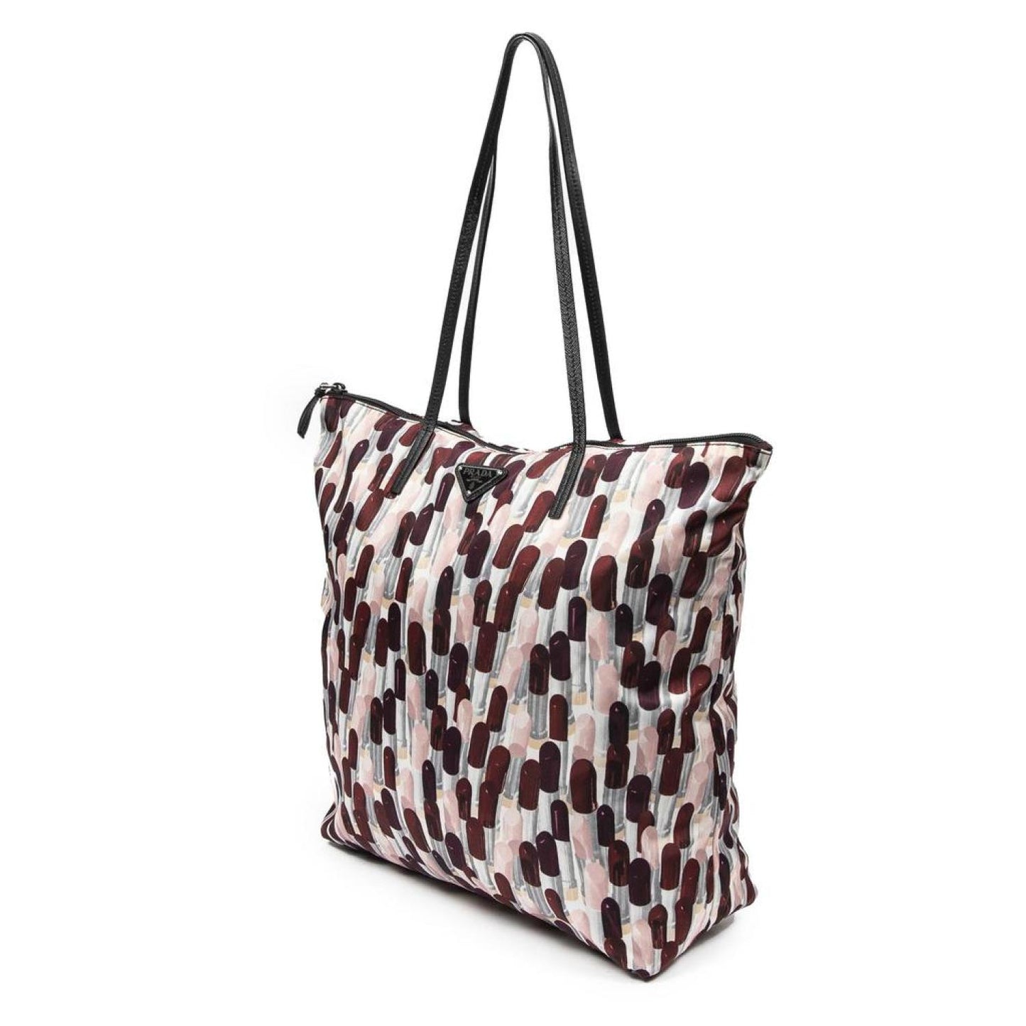 Large Lipstick Shopping Zip Tote