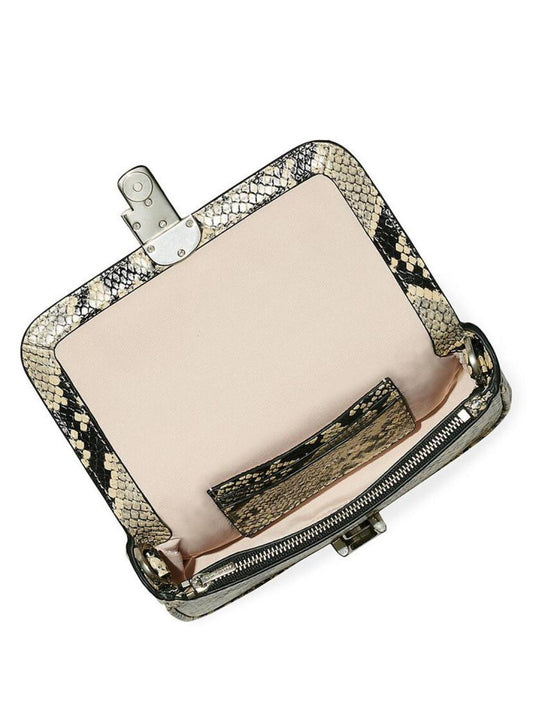 The Snake-Embossed Leather J Marc Mini Shoulder Bag