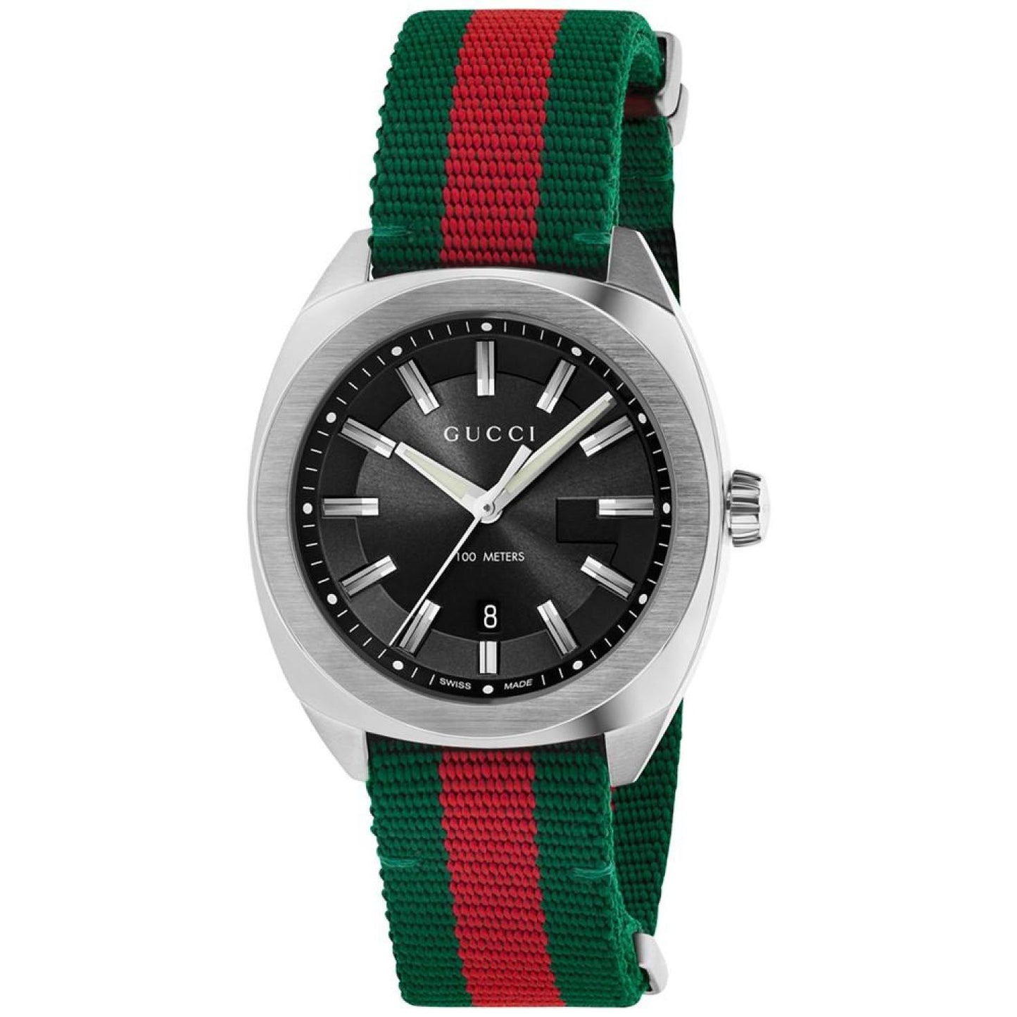 Men's GG2570 Swiss Green-Red-Green Web Nylon Strap Watch 41mm YA142305