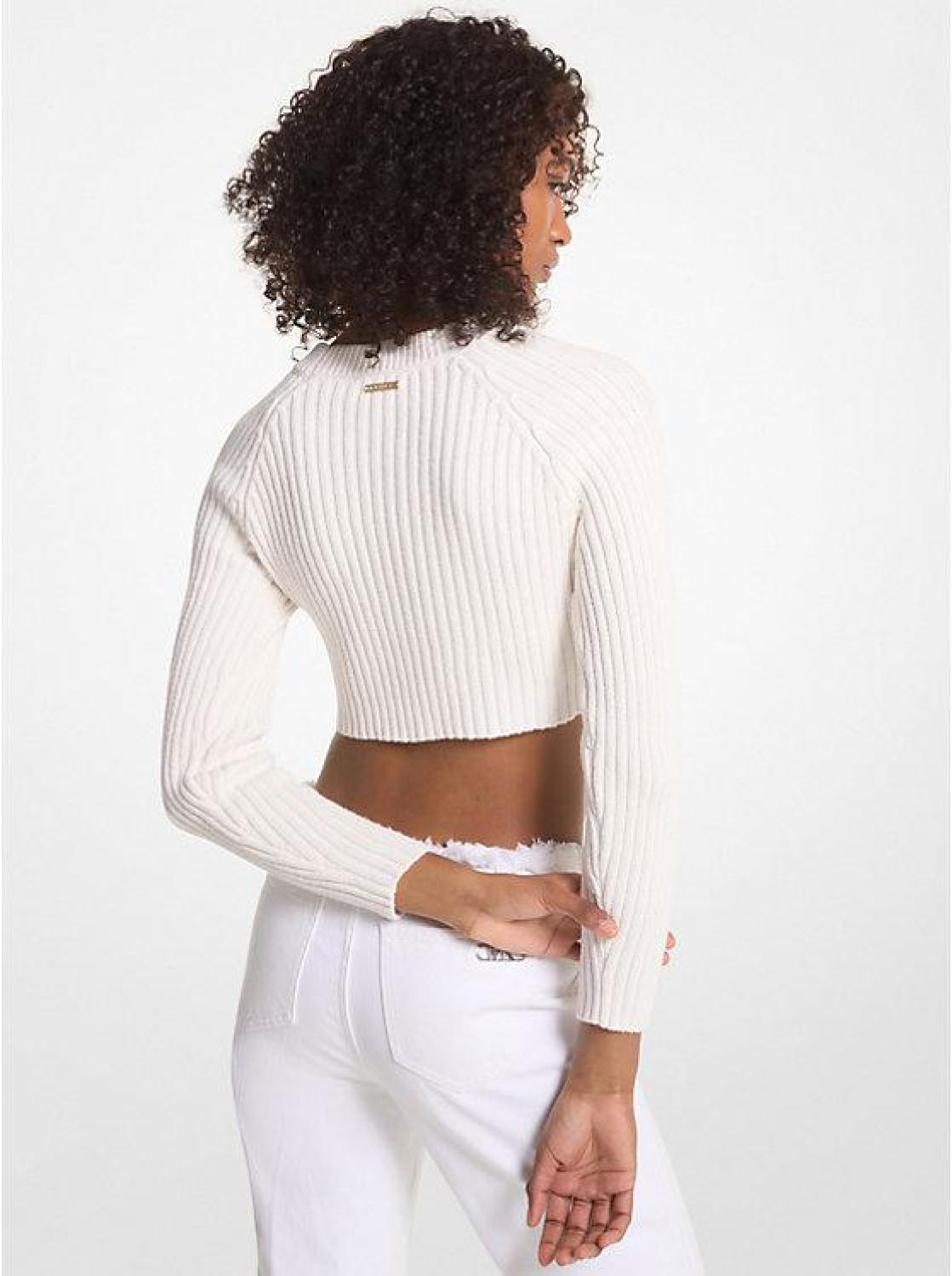 Ribbed Organic Cotton Cropped Sweater