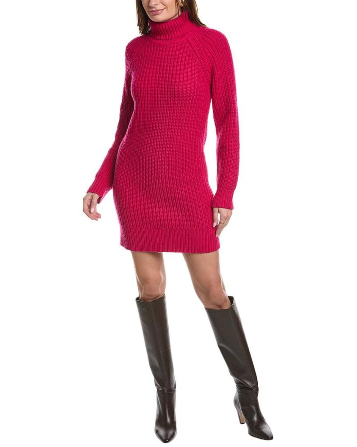 Michael Kors Collection Shaker Turtleneck Cashmere Dress