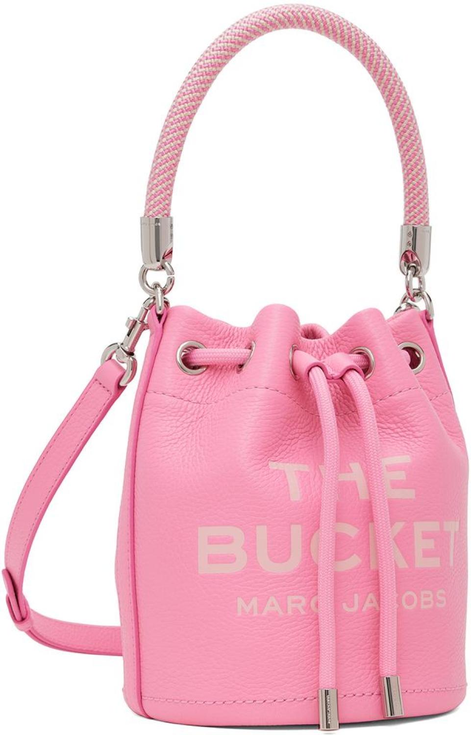 Pink 'The Leather Bucket' Bag