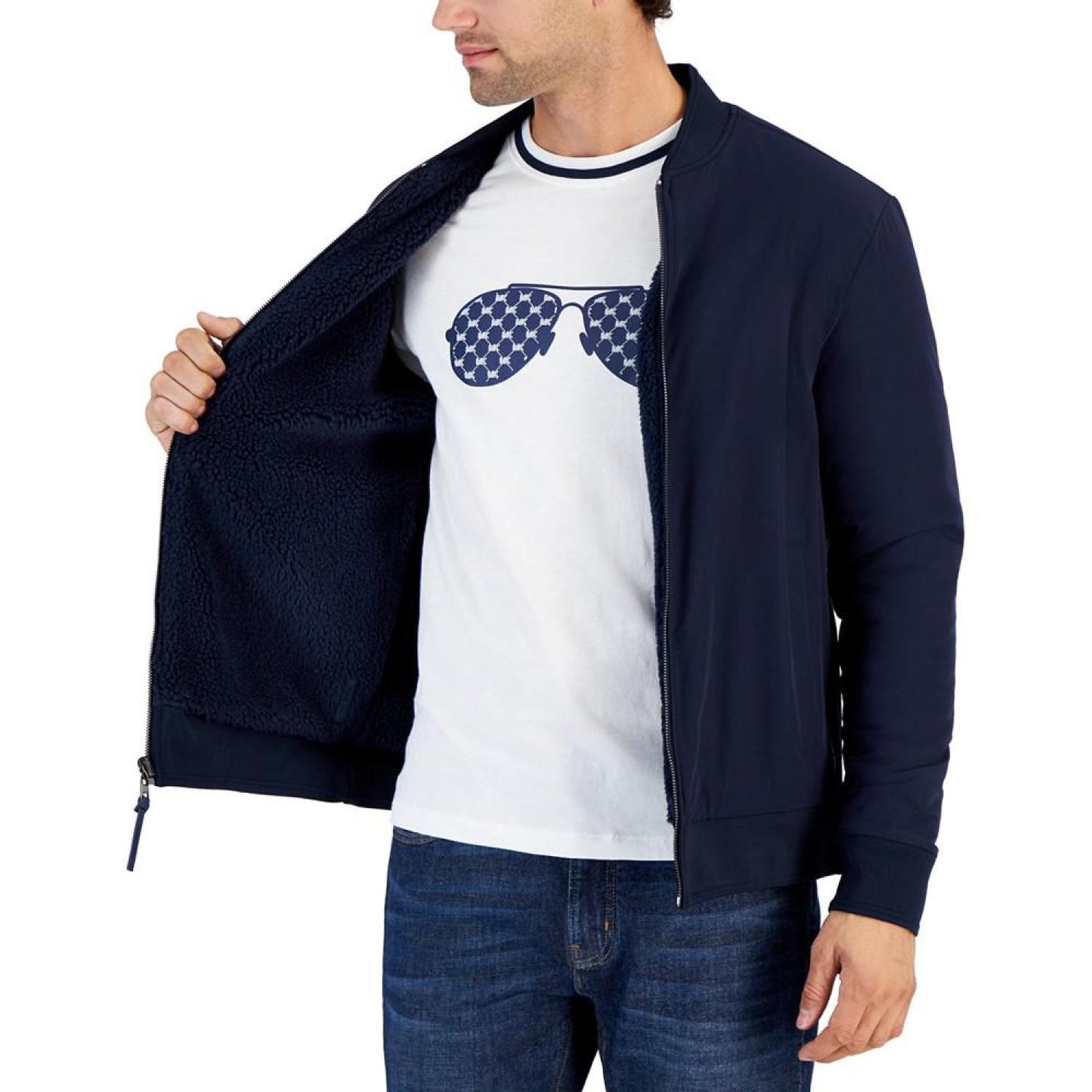 Men's Fleece Reversible Zip-Front Jacket