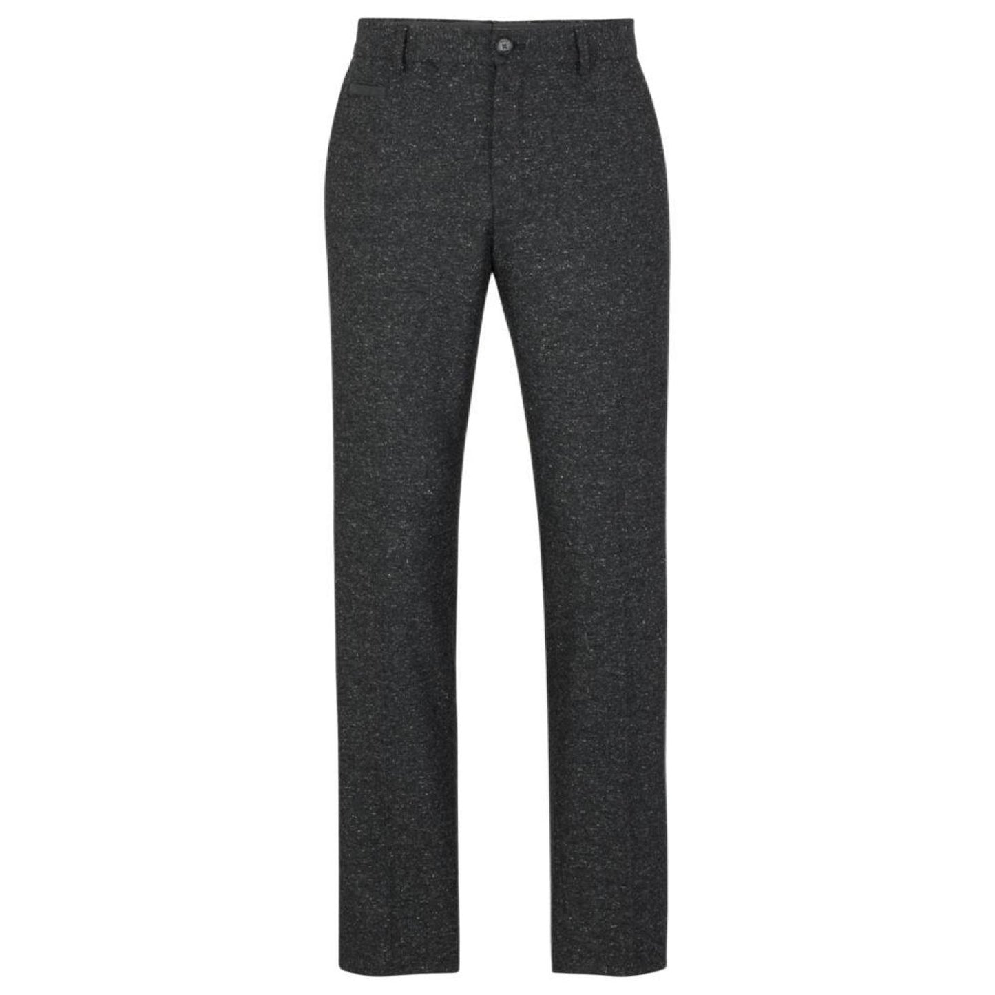 Micro-pattern trousers in a wool blend with silk