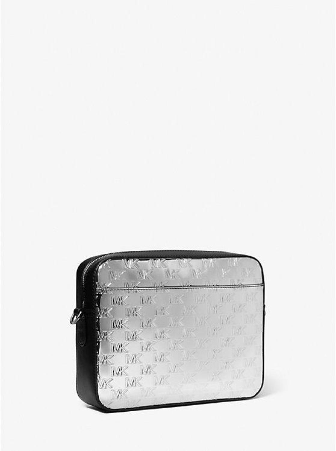 Hudson Logo Embossed Metallic Camera Bag