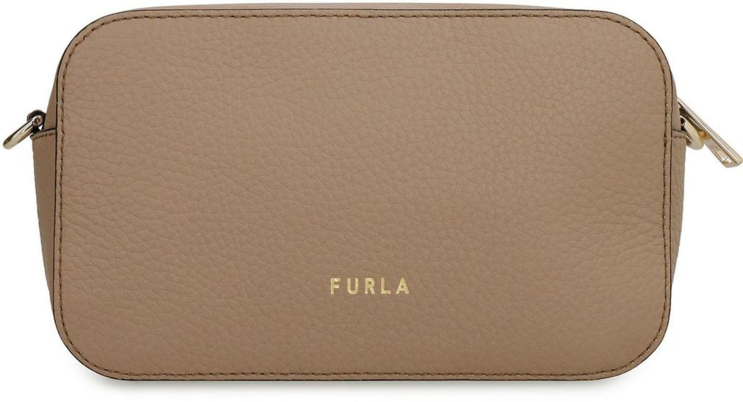 Furla Logo-Plaque Zipped Mini Crossbody Bag