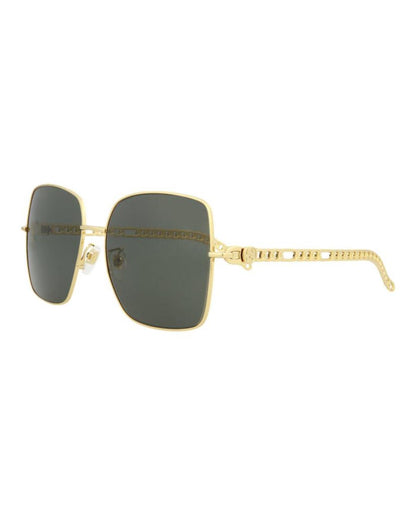 Square-Frame Metal Sunglasses