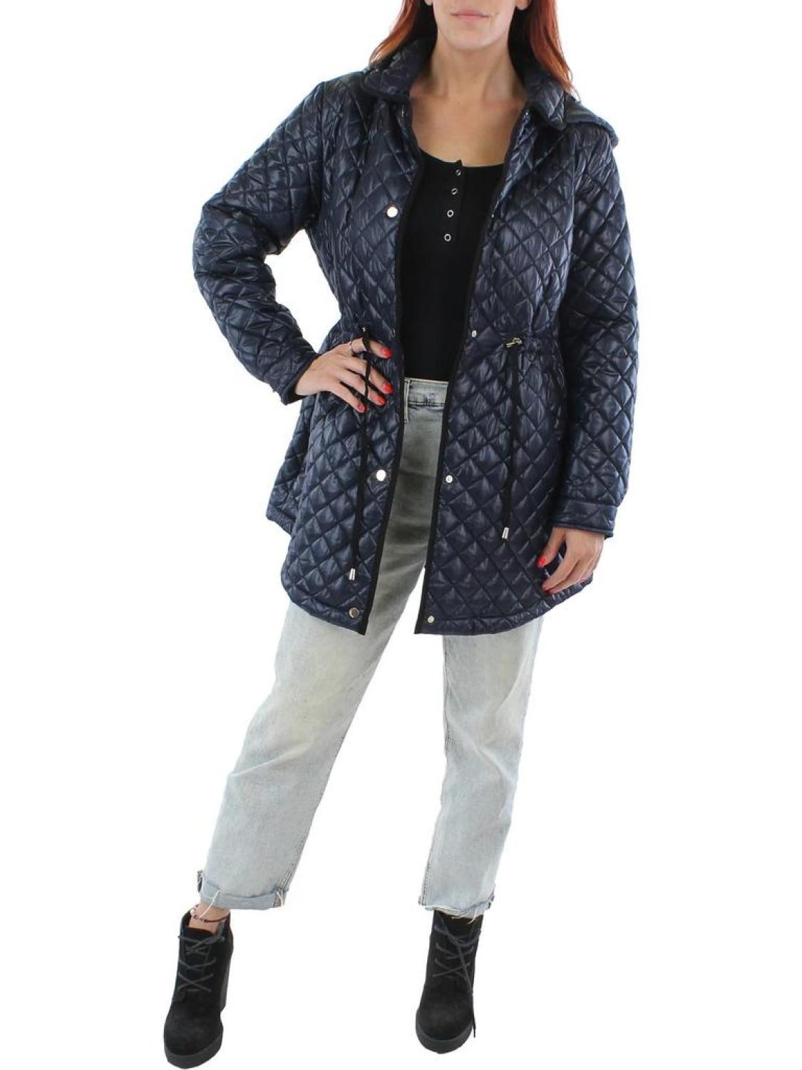 Womens Anorak Midi Quilted Coat