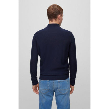 Wool-blend rollneck sweater with embroidered logo