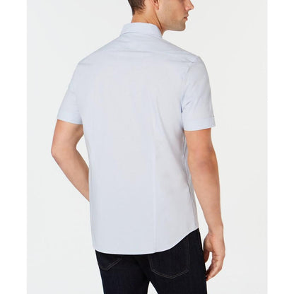 Men's Solid Stretch Button-Front Shirt