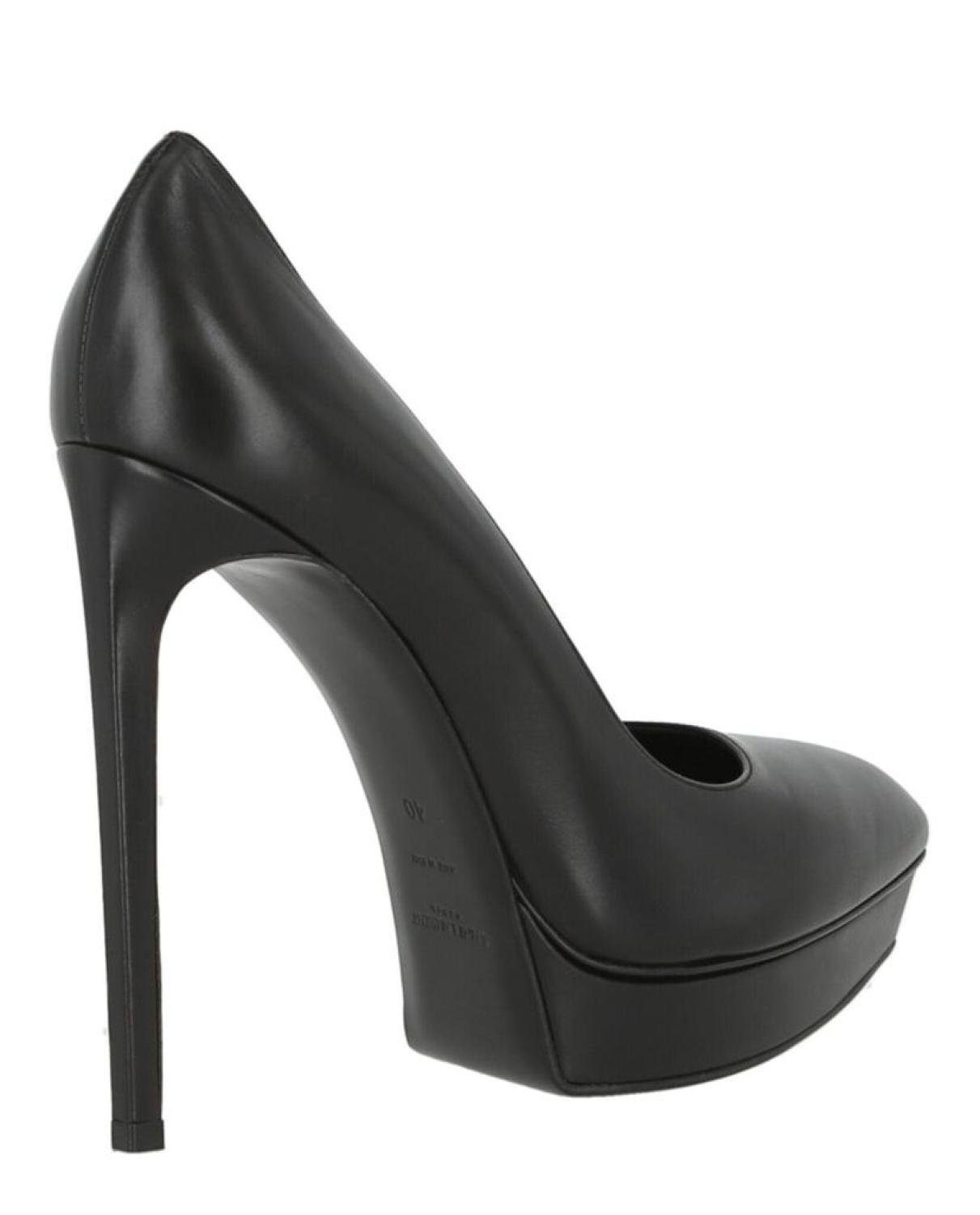 Saint Laurent Janis Leather Platform Pumps