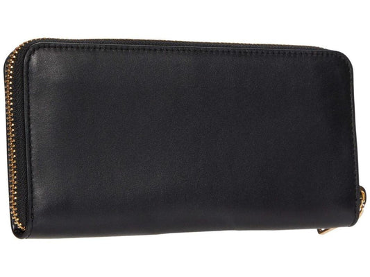 Smooth Leather Slim Accordion Zip