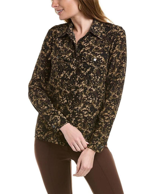 Michael Kors Collection Cargo Silk Top