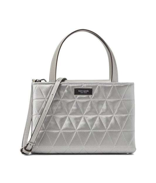 Sam Icon Quilted Satin Small Tote