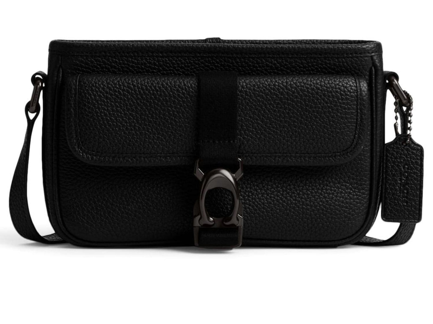 Beck Slim File Bag Crossbody in Pebble Leather