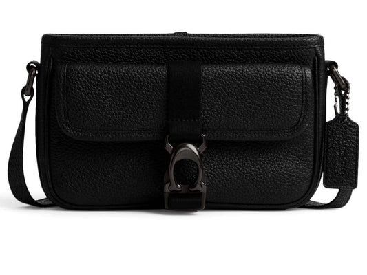 Beck Slim File Bag Crossbody in Pebble Leather