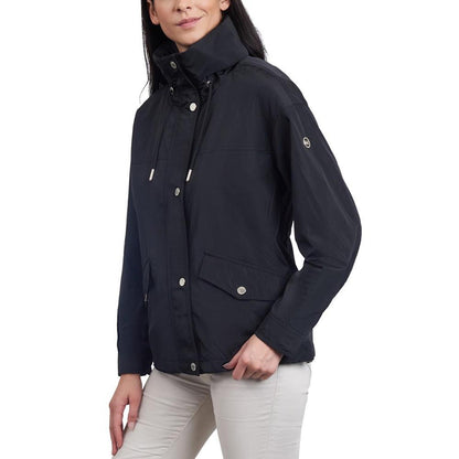 Women's Cinched-Waist Bomber Raincoat