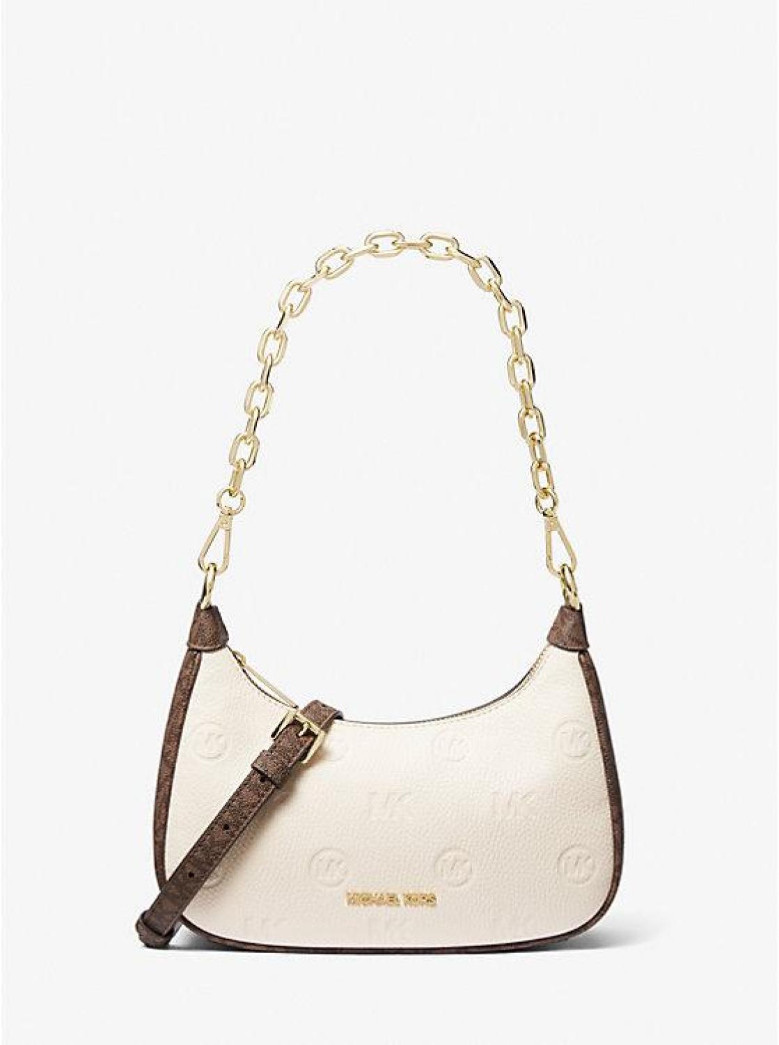 Cora Medium Logo Embossed Shoulder Bag