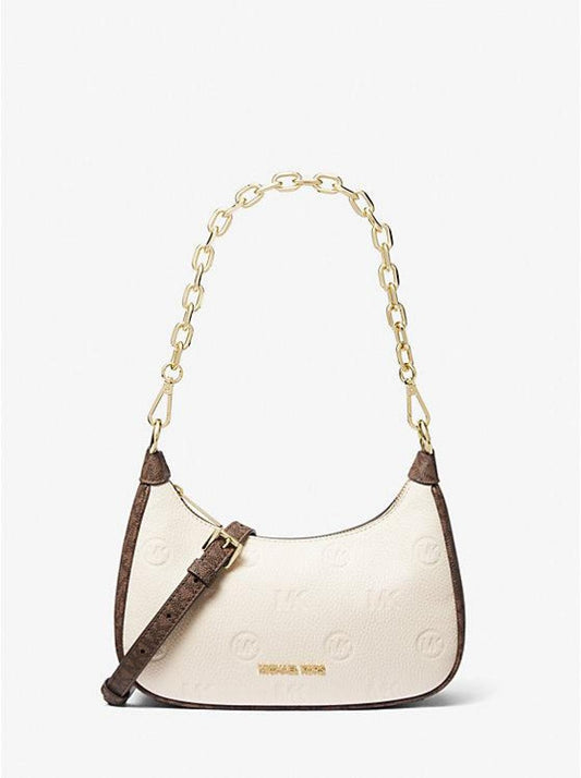 Cora Medium Logo Embossed Shoulder Bag