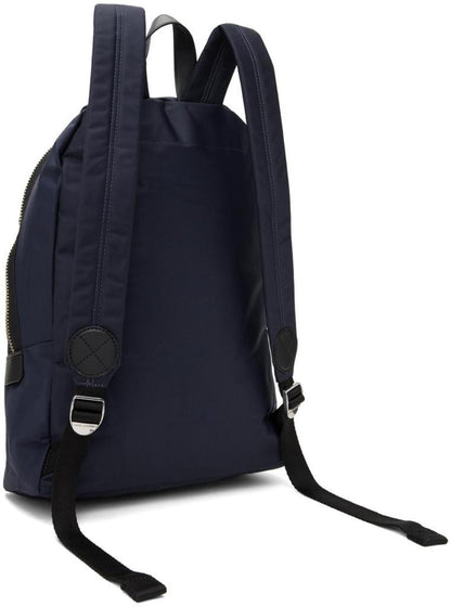 Navy 'The Biker Nylon' Large Backpack