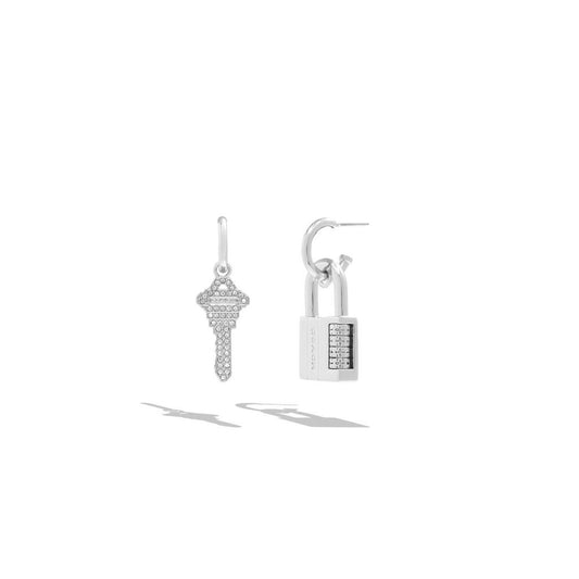 Signature Lock & Key Charm Huggies Earrings