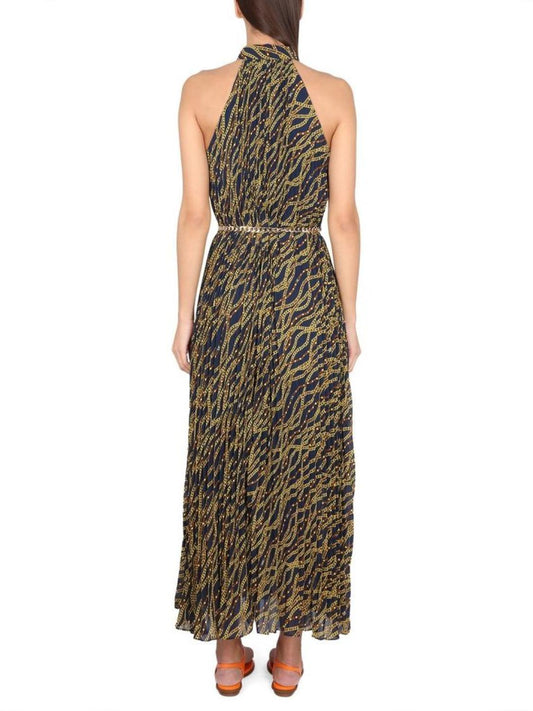 Michael Michael Kors Belted Sleeveless Maxi Dress