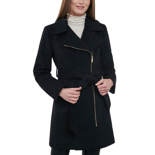 Women's Asymmetric Wool Blend Wrap Coat