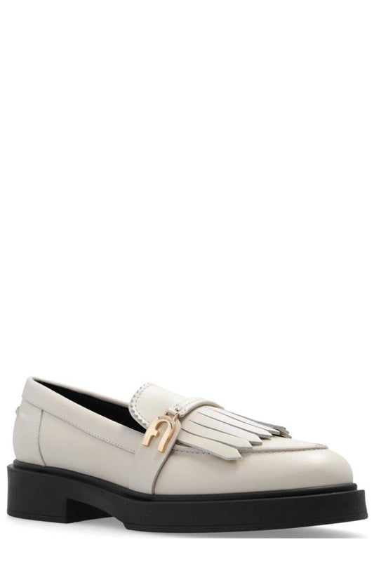 Furla Legacy Logo Plaque Loafers