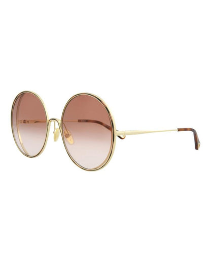 Round-Frame Metal Sunglasses