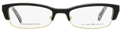 Kate Spade Women's Rectangular Eyeglasses Joetta 807 Black/Gold 52mm