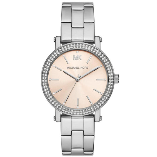 Women's Corey Three-Hand Silver-Tone Stainless Steel Watch 38mm