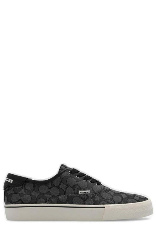 Coach Skate Signature Jacquard Lace-Up Sneakers