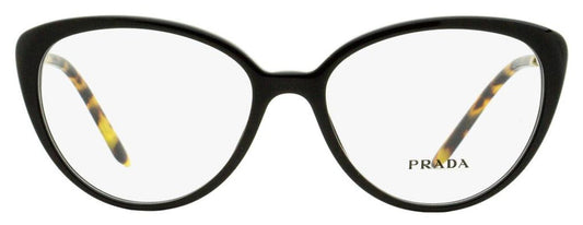 Prada Women's Cat Eye Eyeglasses VPR06W 1AB1O1 Black/Gold 53mm