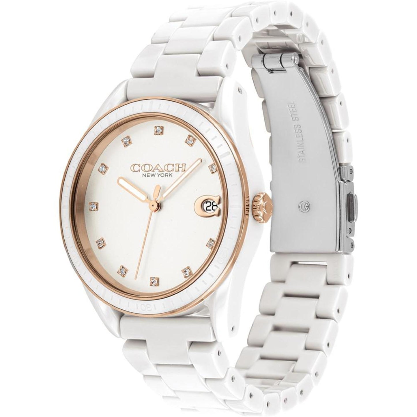 Women's Preston White Ceramic Bracelet Watch 36mm