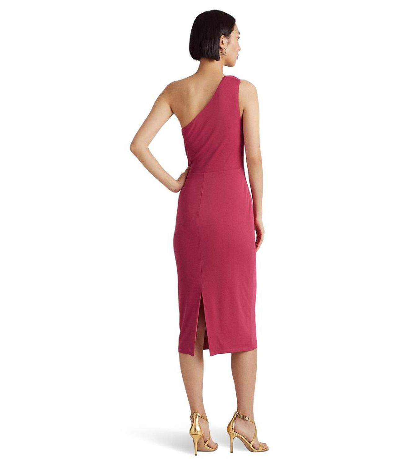 Jersey One-Shoulder Cocktail Dress