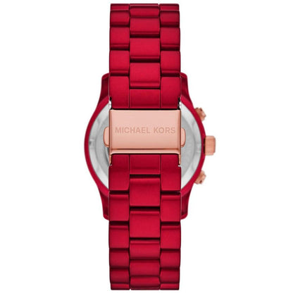 Women's Runway Chronograph Red Coated Stainless Steel Bracelet Watch 38mm