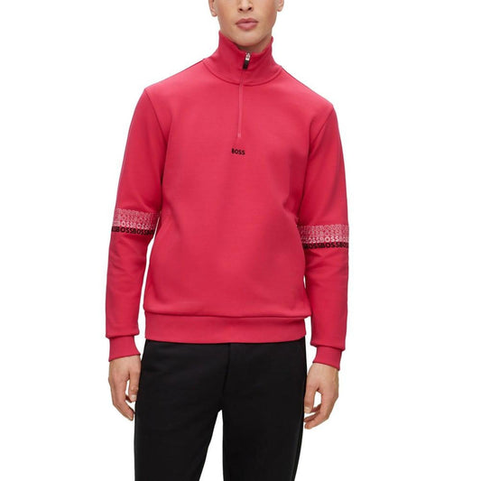 Men's Multi-Colored Logo Zip-Neck Sweatshirt