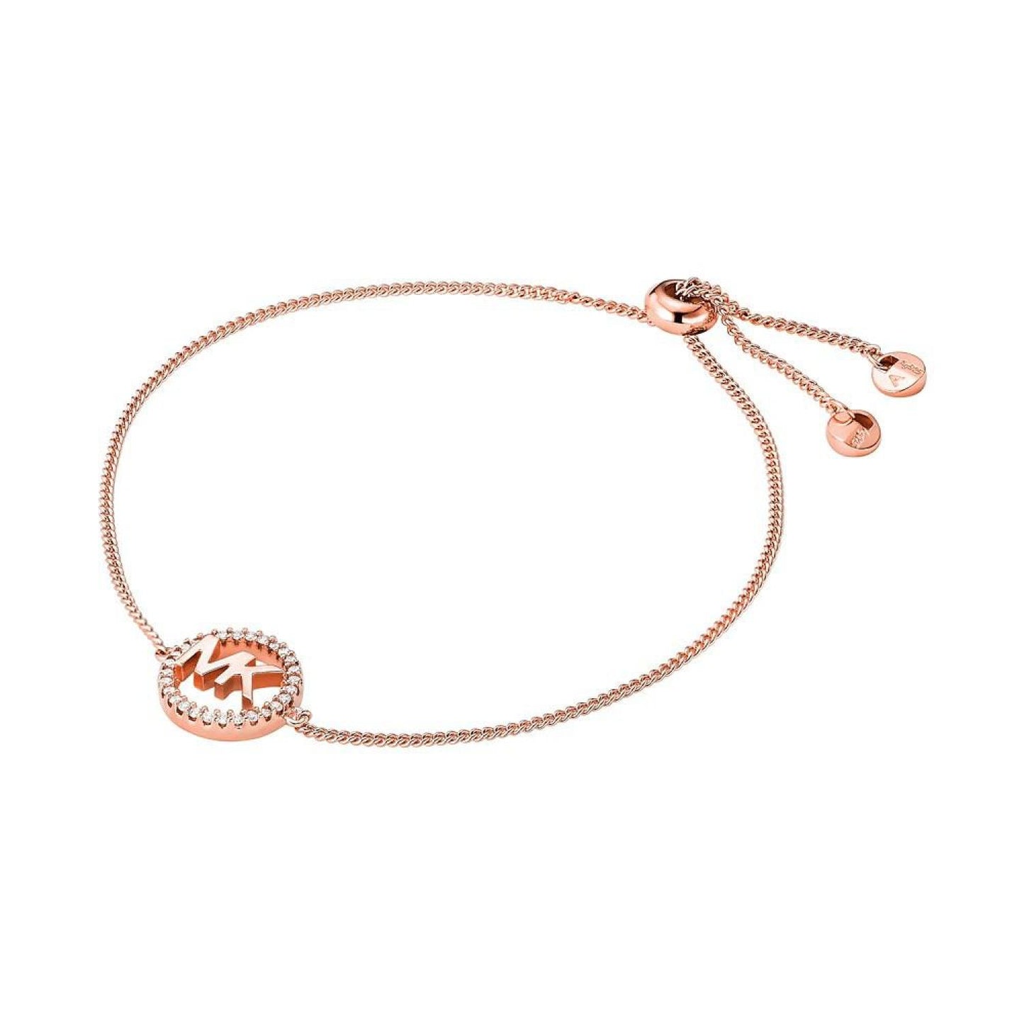 Sterling Silver Kors Love Logo Slider Bracelet