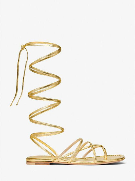 Jade Metallic Leather Gladiator Sandal