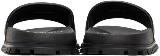 Black 'The Leather Slide' Sandals