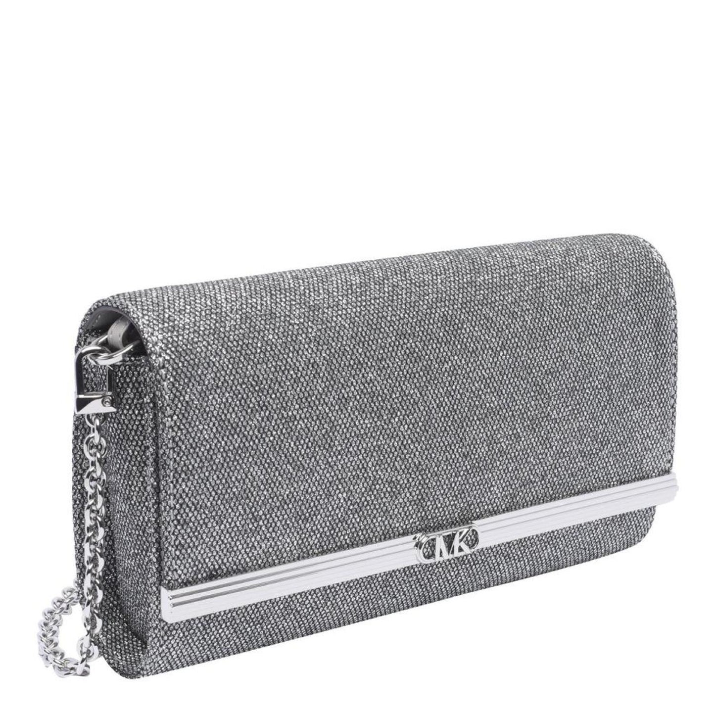 Michael Michael Kors Mona Large Glitter Chain Mesh Clutch Bag