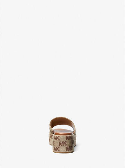 Sadler Logo Jacquard Wedge Sandal