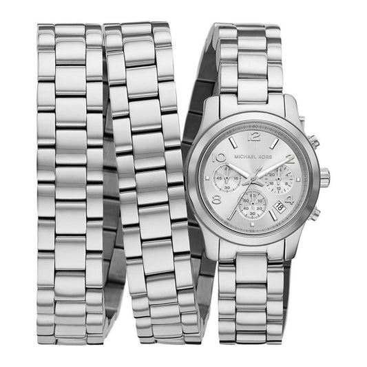 Women's Limited Edition Runway Chronograph Rhodium Plated Bracelet Watch, 33mm