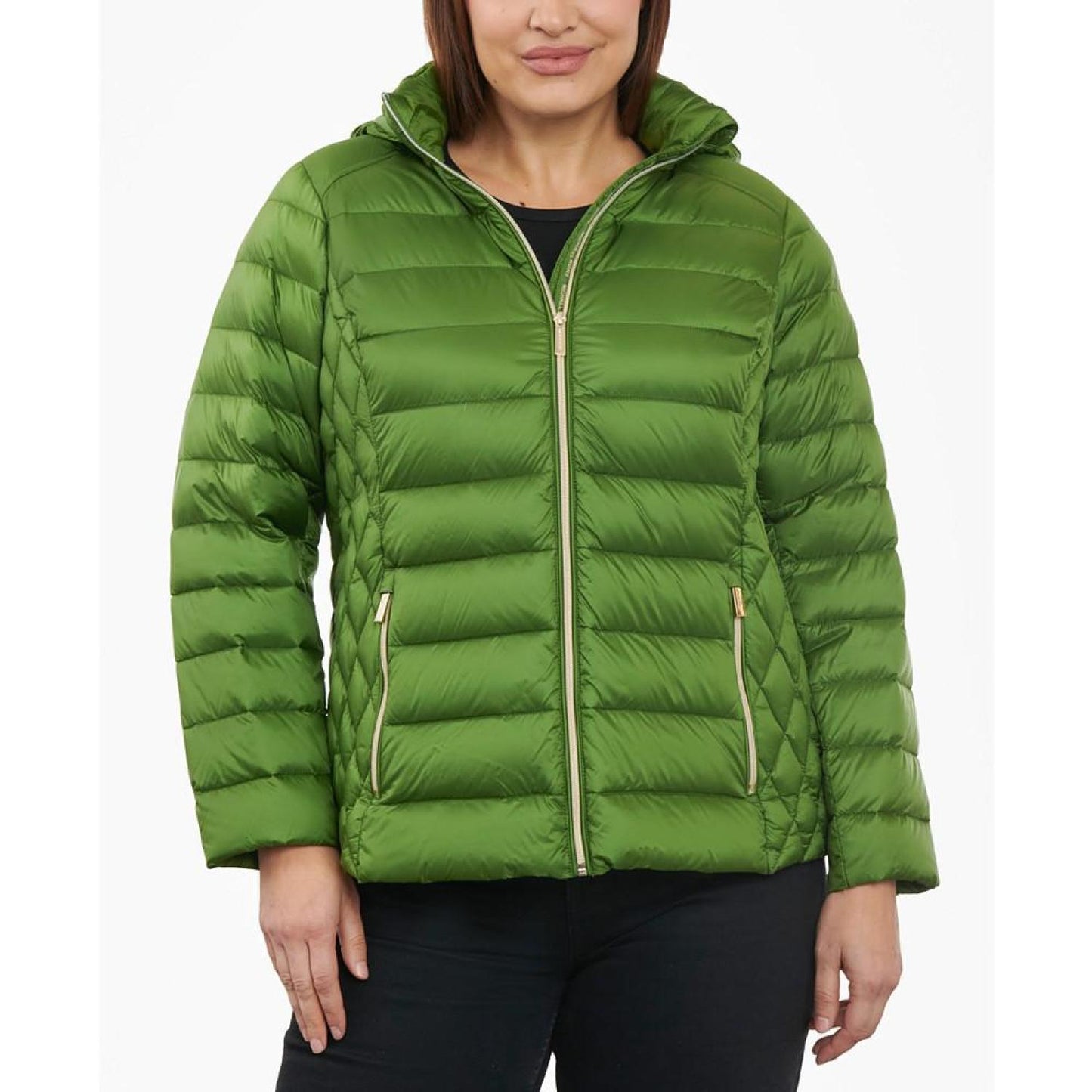 Women's Plus Size Hooded Packable Down Puffer Coat