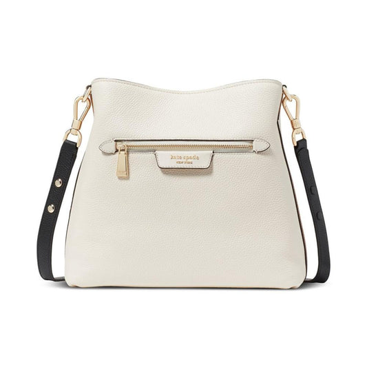 Hudson Colorblocked Pebbled Leather Small Shoulder Bag