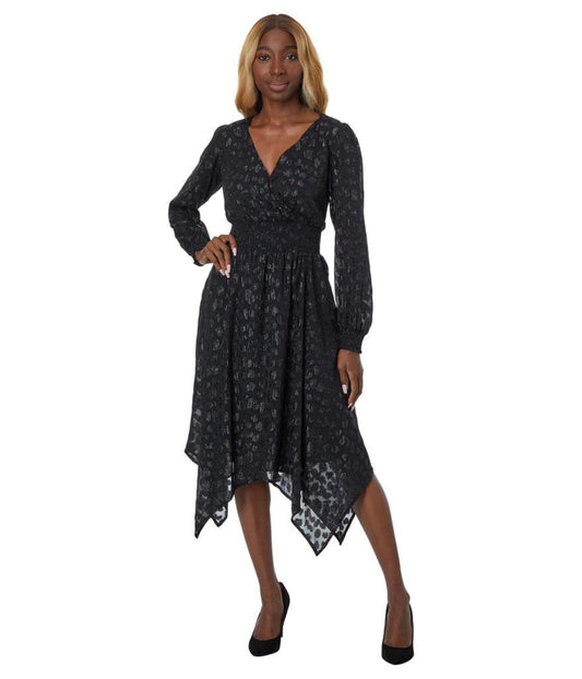 Clip Jacquard Hank Midi Dress