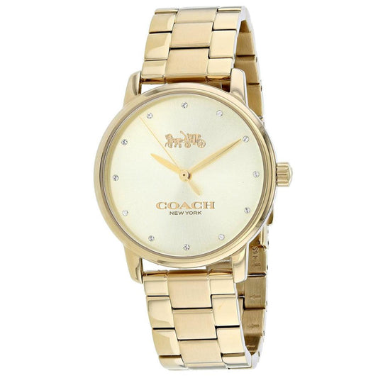 Coach Women's Gold dial Watch