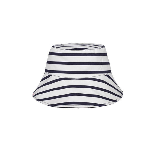 Women's Breton Stripe Long Brim Rev Bucket Hat